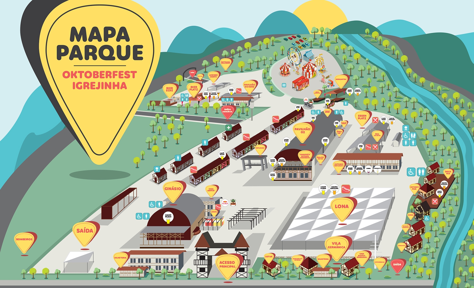 imagem do mapa do parque da oktoberfest